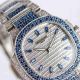 Luxury Replica Patek Philippe Nautilus 35.2mm Blue Sapphire Diamond Watch (4)_th.jpg